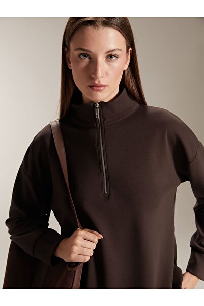 LC Waikiki LCW Comfort Dik Yaka Kadın Sweatshirt