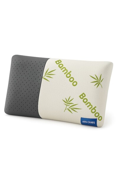 Arka Chairs Orthopedic Pillow, Memory Foam, Gray, 60x40 cm, Washable Cover, Ergonomic