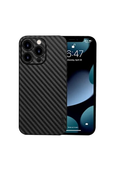 isag Husa protectie din Kevlar compatibila cu iPhone 12 Pro Max, din Fibra de Carbon, Aramida, ultra slim