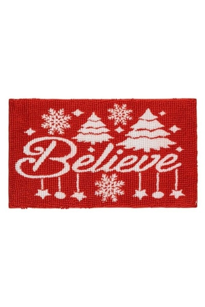 OEM Bath mat, size 75 x 45 cm, Christmas 'Believe' model