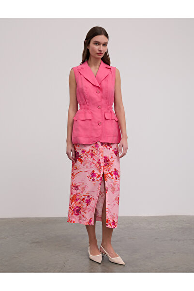 BGN workshop Vestă din amestec de bumbac și in cu detaliu din cauciuc