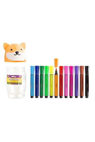 Strigo Washable Jumbo markers 12 colors, Vulpita box SSC290