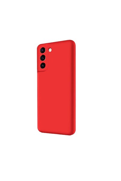 isag Husa protectie compatibila cu Samsung Galaxy S21, slim, silicon Rosu, interior din microfibra, prote