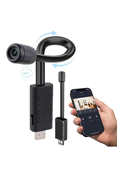 iUni Cameră spion A12, Wi-Fi, slot pentru card Micro SD, vizualizare live pe telefon