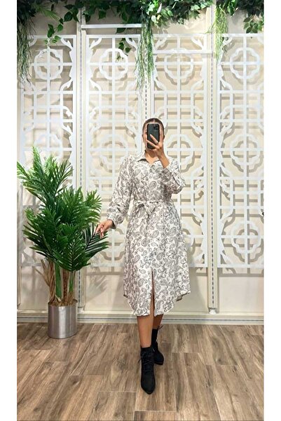 DISHI FASHİON ΜΑΚΡΥ ΦΟΡΕΜΑ ΜΕ ΣΧΕΔΙΟ