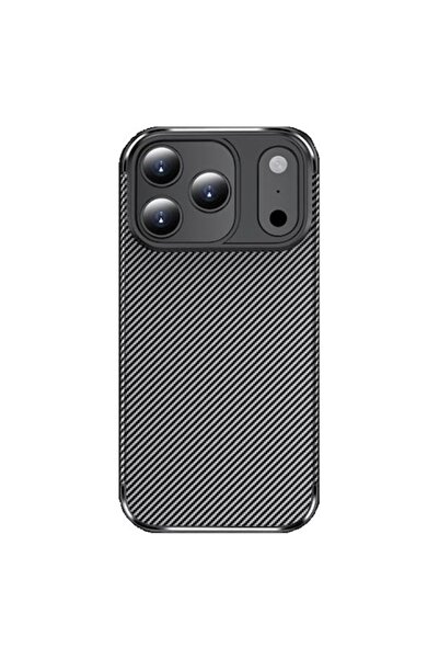 isag Husa antisoc compatibila cu iPhone 17 Pro, stil Carbon, silicon slim, Ne...