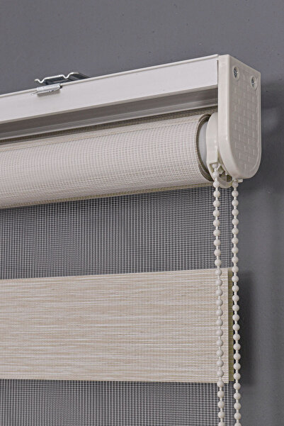 Kozastor Bambu Zebra Stor Perde – Bej 02