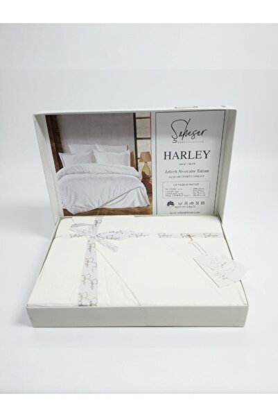 Şaheser Harley Jacquard Duvet Cover Set – 100% Cotton, Stylish and Soft Texture