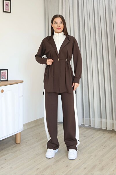 Mira İpek Mock Neck Buy Elastic Double Face Fabric Comfortable Hijab Double Set with Shawl as a Gift