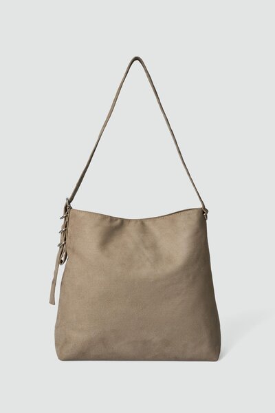 Shule Bags Vague Suede Shoulder Bag Mink