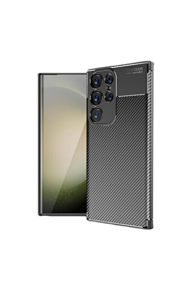 isag Husa antisoc compatibila cu Samsung Galaxy S24 Ultra, stil Carbon, silic...