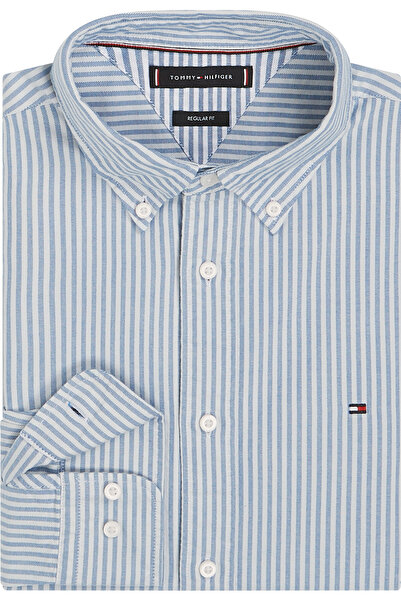 Tommy Hilfiger Heritage Oxford Erkek Mavi Çizgili Gömlek