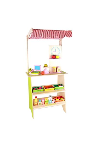 edu bebe Дървена играчка, поставка за плодове и зеленчуци, eduBEBE, N47-1