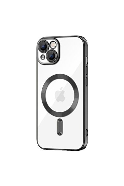 isag Husa din silicon de tip MagSafe compatibila cu iPhone 15 Plus, ISAG®, pr...