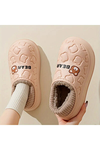 DANİSKA Kadın & Erkek Kışlık Peluş Terlik - EVA Yalıtımlı İç/Dış Mekan Ev Aya...