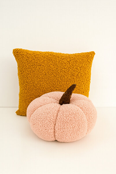 Madame Clean Home Teddy Decorative Pumpkin Pillow and Inner-Filled Cushion