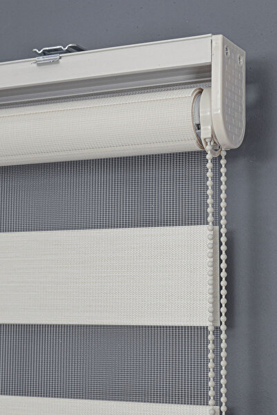 Kozastor Bambu Zebra Stor Perde – Ekru 01