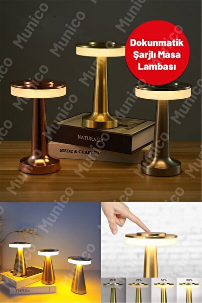 Munico Pinterest Led Masa Lambası Dokunmatik Aç/Kapa Ayarlanabilir Parlaklık ...