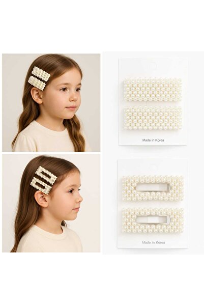 Eva Rose 4 lü İnci Çıt Çıt Toka Kız Çocuk Toka Çocuk Tokası Okul Tokası Bayra...