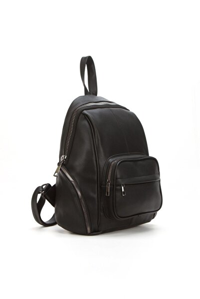 Newish Women's Vegan Leather Backpack - Black