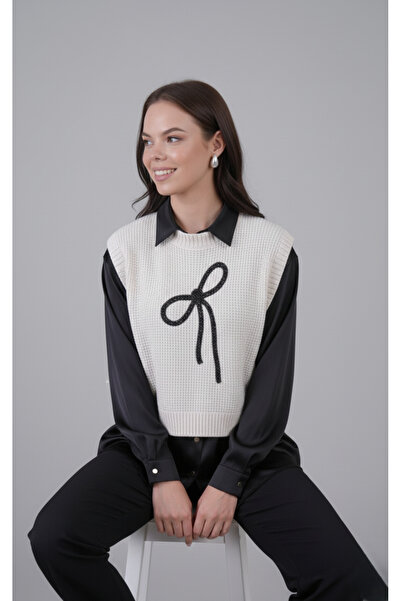 hayal giyim Side-Tied Bow Knit Sweater