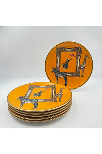 MEVLANA BAZAAR Desenli 6'lı Pasta Tabağı