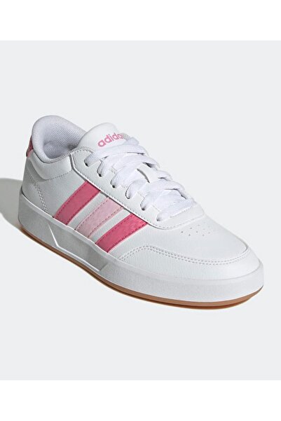 adidas Breaknet 3.0 Lace Up Closure Casual Shoes - White/Fuchsia Pink