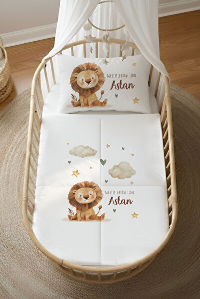 Homamia İsme Özel 4 Mevsim Anne Yanı Uyku Seti (60x100) %100 Pamuk