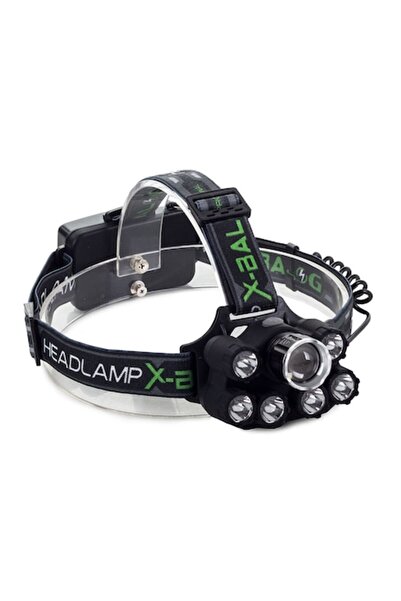 Glow Goods Lanterna pentru Cap Frontala cu ZOOM, Tehnologia CREEE 7 LED,2 X Baterii Reincarcabile 230V, 12V sau