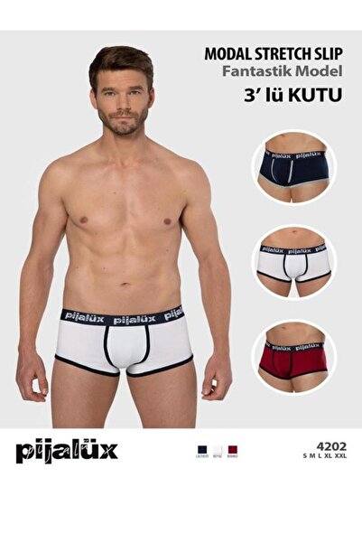 Pijalüx Modal-Cotton Stretch Slip Men's Boxer 3-Piece Set