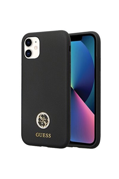 Guess Husă de telefon pentru iPhone 11 - Neagră (Simbol HC Silicon Strass 4g)