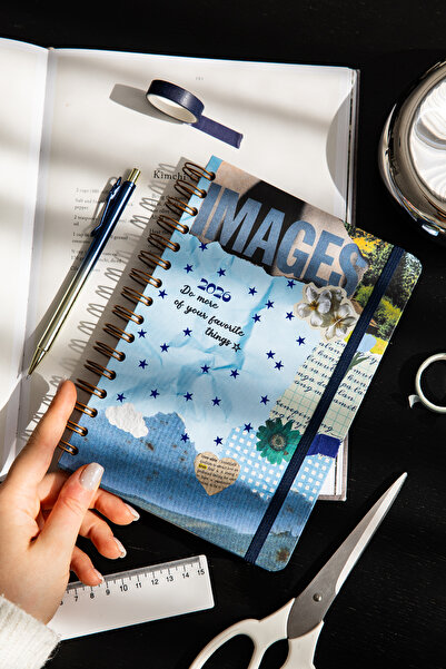 PAPERORA 2026 A5 Spiralli Haftalık Ajanda 12 Aylık - Kolaj