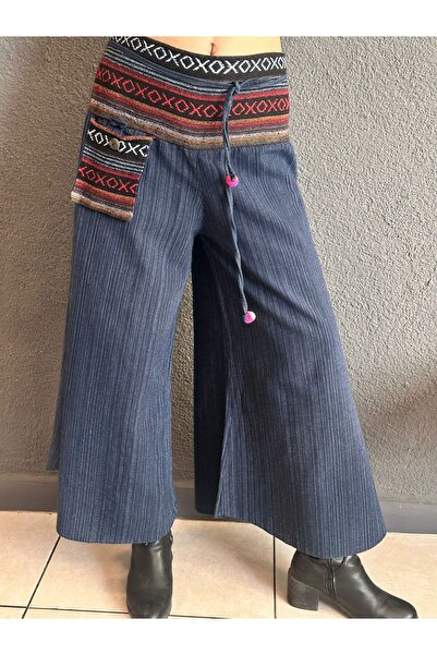 Gönülden Tasarım Ethnic Women's Pants with Pockets S/M/L Size 91 cm