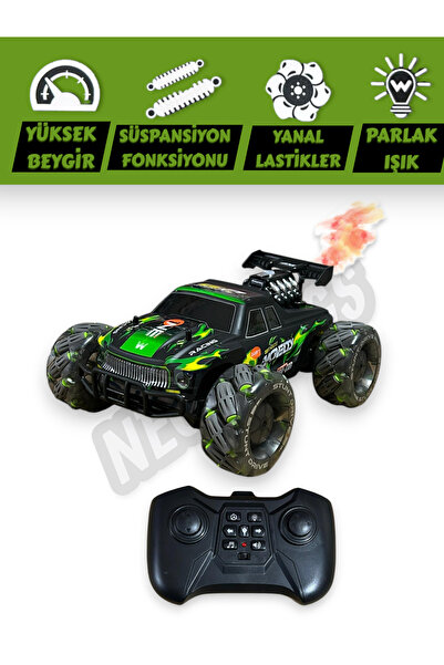 YILDIRIM OYUNCAK Buhar Spreyli Sesli Işıklı Drift 360° Off Road 4X4 Süspansiyonlu Akrobatik Uzaktan Kumandalı Araba