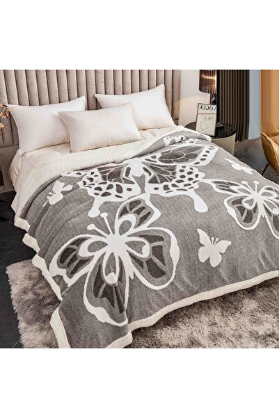 CHIRASO Cocolino CHIRASO Blanket, 200x230 cm, 3D Butterflies, Fluffy, Soft and Warm