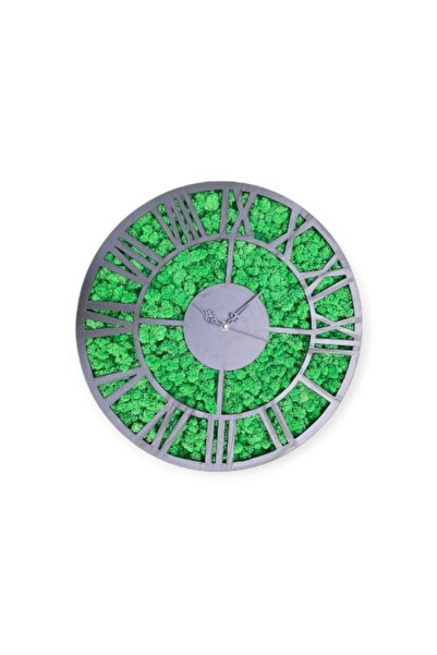 OEM Wall clock with stabilized lichens 40cm – modern and unique decoration