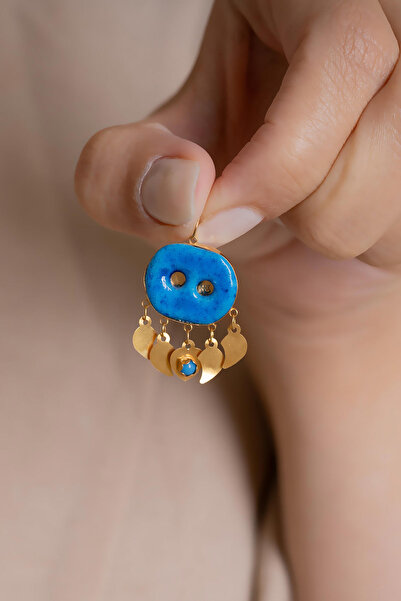 AMES GOLD KUYUMCULUK 14 Ayar Altın Çift Gözlü Süryani Motifli Nazarlık Kolye Ucu