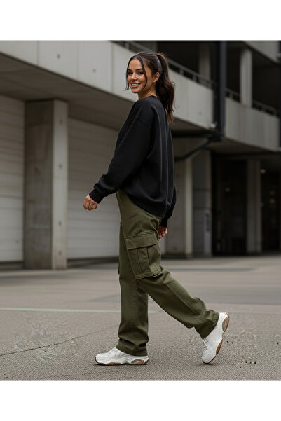 COMS'S PANTALONI CU PĂRĂȚI LARGI buzunar cargo