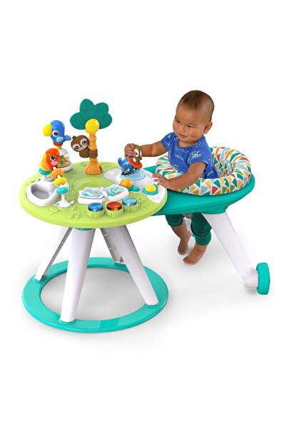 Bright Starts Around We Go 2-In-1 Walk-Around Activity Center & Table - Tropic Cool