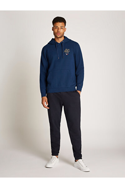 Tommy Hilfiger هودي رجالي بتطريز سماء الليل مع رباط