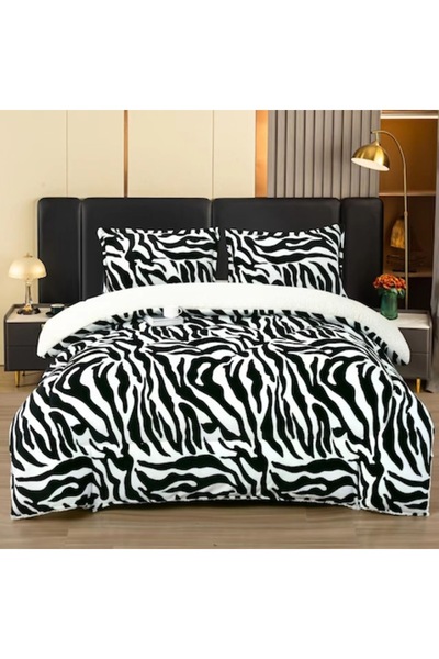 OEM Cocolino Plush Duvet Set with Fur, 3 Pieces, 200x230 cm, with 2 Pillowcases 50x70 cm