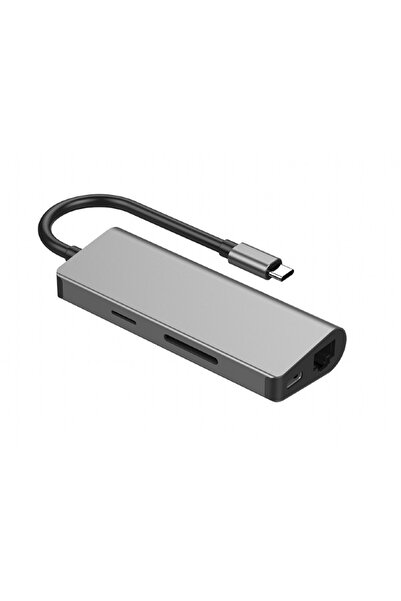 Gembird Hub, Germbird, USB, RJ46, šedý