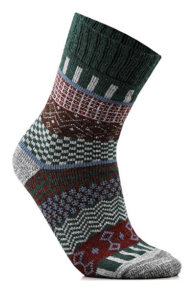 Techsport Soft and Warm Single Wool Socks for Daily Use, Colorful