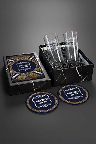 hediyemen Kişiye Özel Premium Rakı Bardağı Seti – 2’li Bardağıyla – Premium Kutuda – Patronunuza Hediye