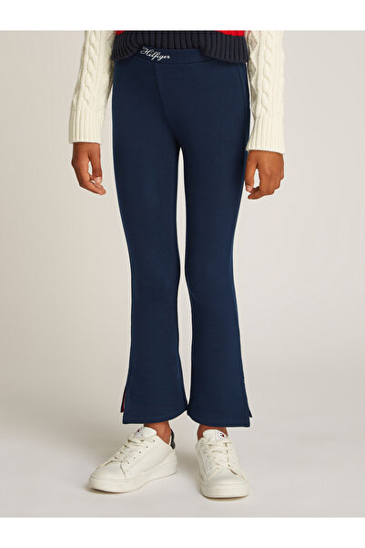 Tommy Hilfiger Girls Dark Night Navy Varsity Skinny Flared Leggings