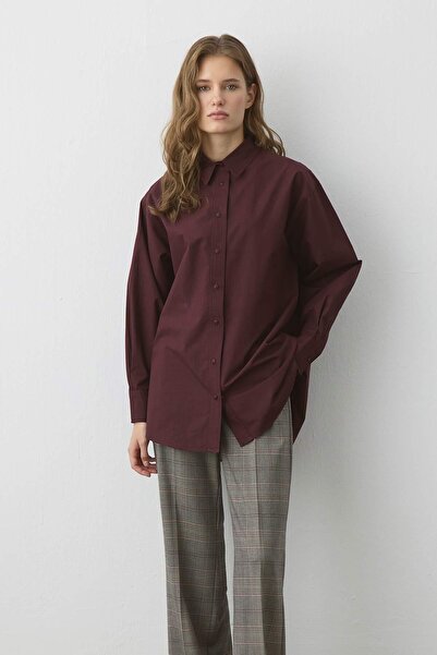 Hooopstore Premium Poplin Burgundy Shirt