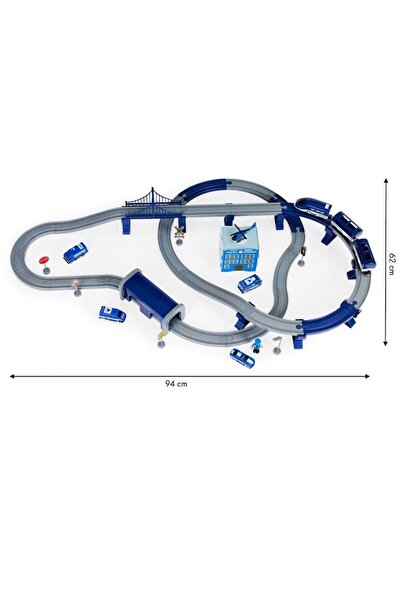 bigshot Toy Train Set, BSHC493770, Battery Operated, 92 Pieces, Blue