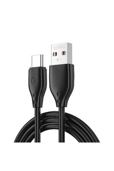 WIWU Cablu Pioneer Wi-C001 USB la USB-C 2.4A 1.0m Negru