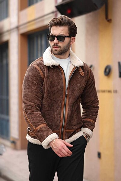 SEASON COAT معطف رجالي مبطن بالكامل بالفرو