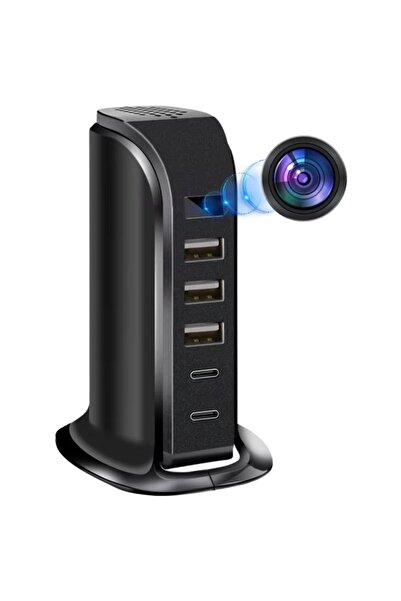 iUni Cameră spion cu stație de încărcare IP91, Wi-Fi, Full HD, 20W, 2 porturi...